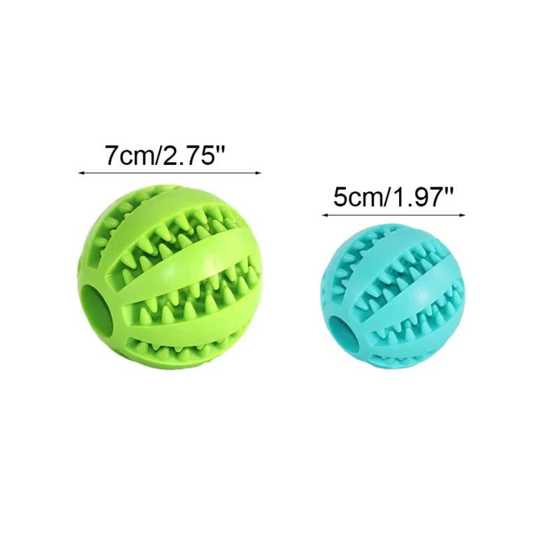 Boule de jouet pour chien, boules en caoutchouc interactives, jouets à mâcher pour chiot, boule de nettoyage des dents pour animaux de compagnie, mangeoire de friandises alimentaires pour chats et ani