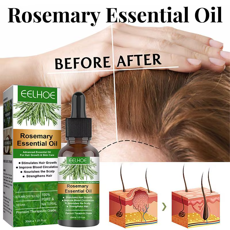 Huile essentielle de romarin pour la croissance des cheveux