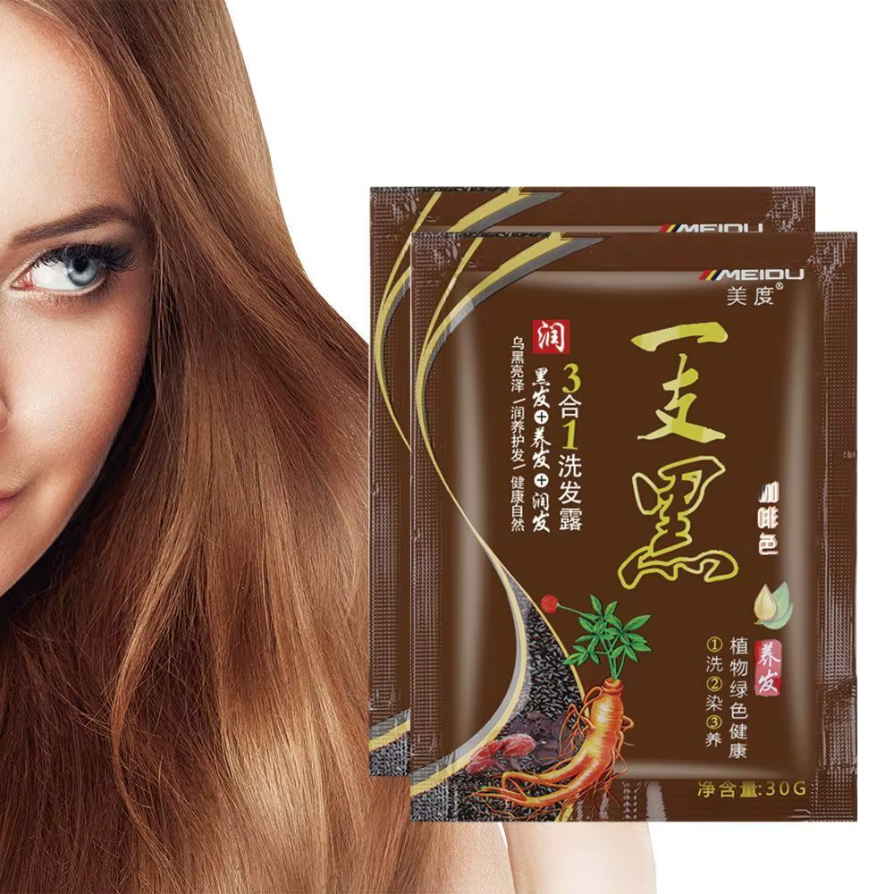 Cheveux blancs en couleur noire