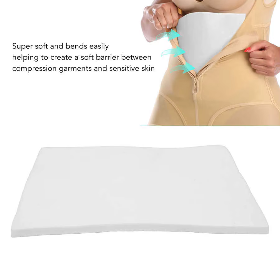 Planche de Compression Post-Chirurgie, Mousse Lipo, Optique Supplémentaire, Souple, Récupération de Liposuccion Abdominale, Taille, Abdomen, Ventre, Aplatissement, Coussin en Mousse