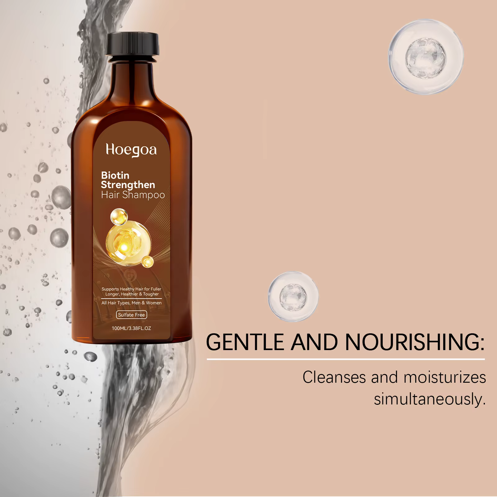 Shampoo à la biotine pour renforcer la croissance des cheveux
