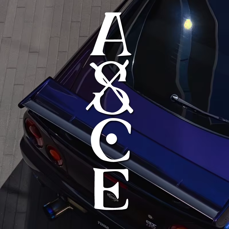Autocollant «ASCE», autocollant créatif et à la mode pour les fans d'anime, haute qualité pour voiture, camion et ordinateur portable, décoration extérieure de voiture étanche