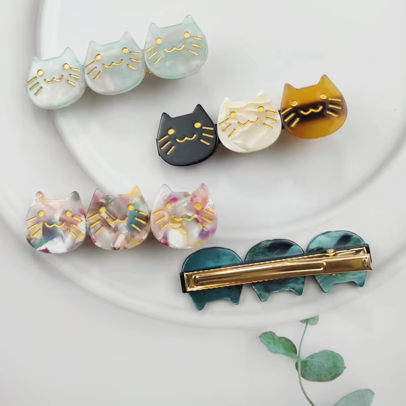 Barrettes Rétro en Acétate Motif Léopard pour Femmes – Nouveaux Pinces à Cheveux Tendance – Accessoires de Mode