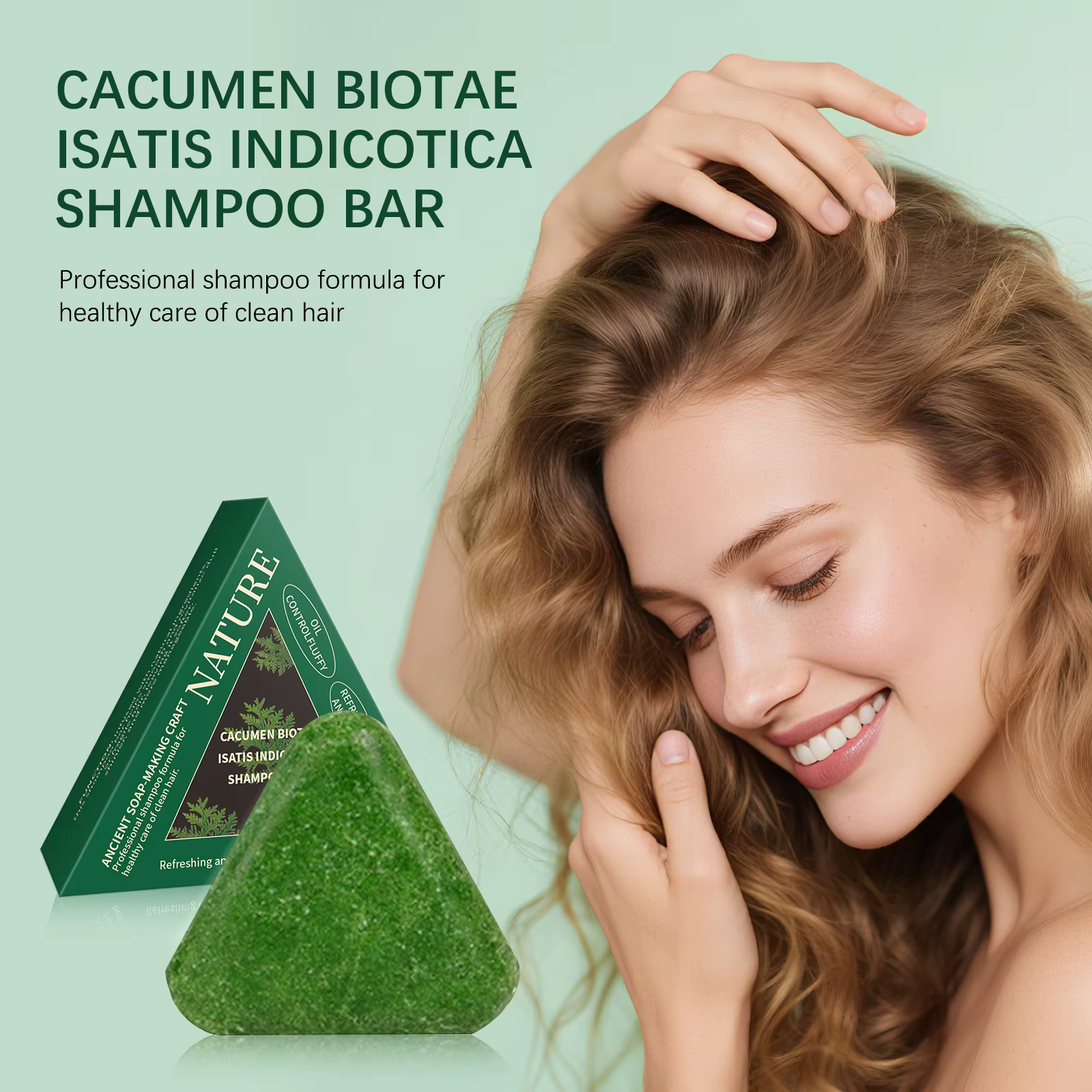 Barres de shampoing naturelles aux herbes - Nourrissantes et fortifiantes, pour des cheveux lisses et brillants, soin régulateur de sébum aux extraits végétaux doux.