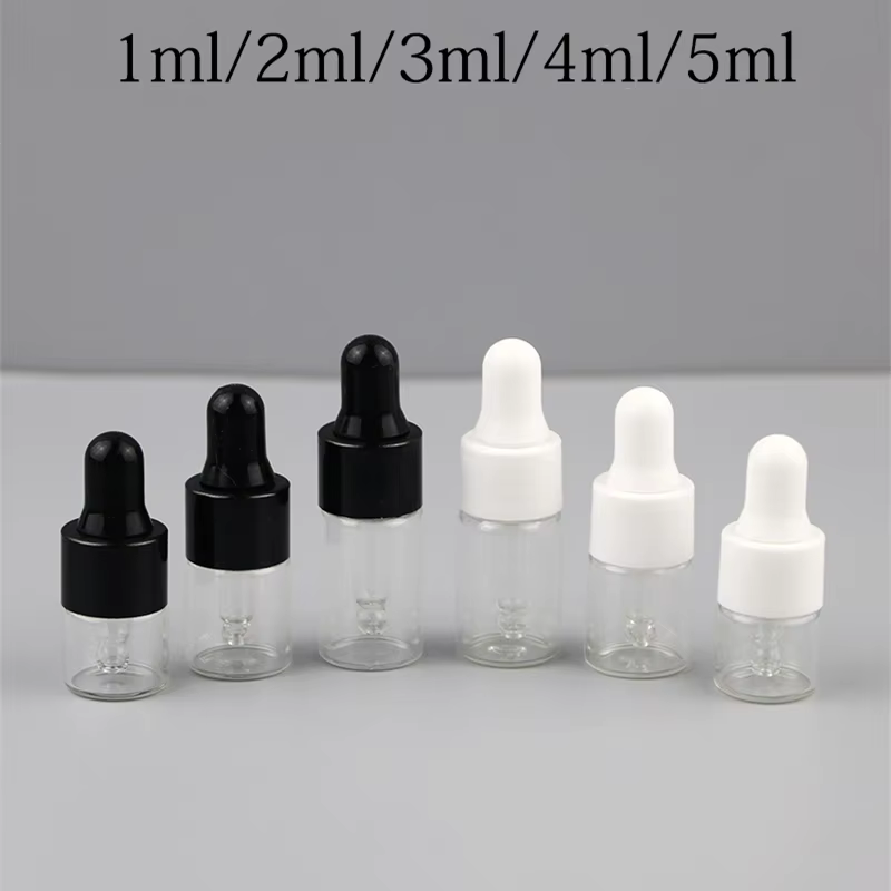 Petit flacon compte-gouttes Transparent de 1ml
