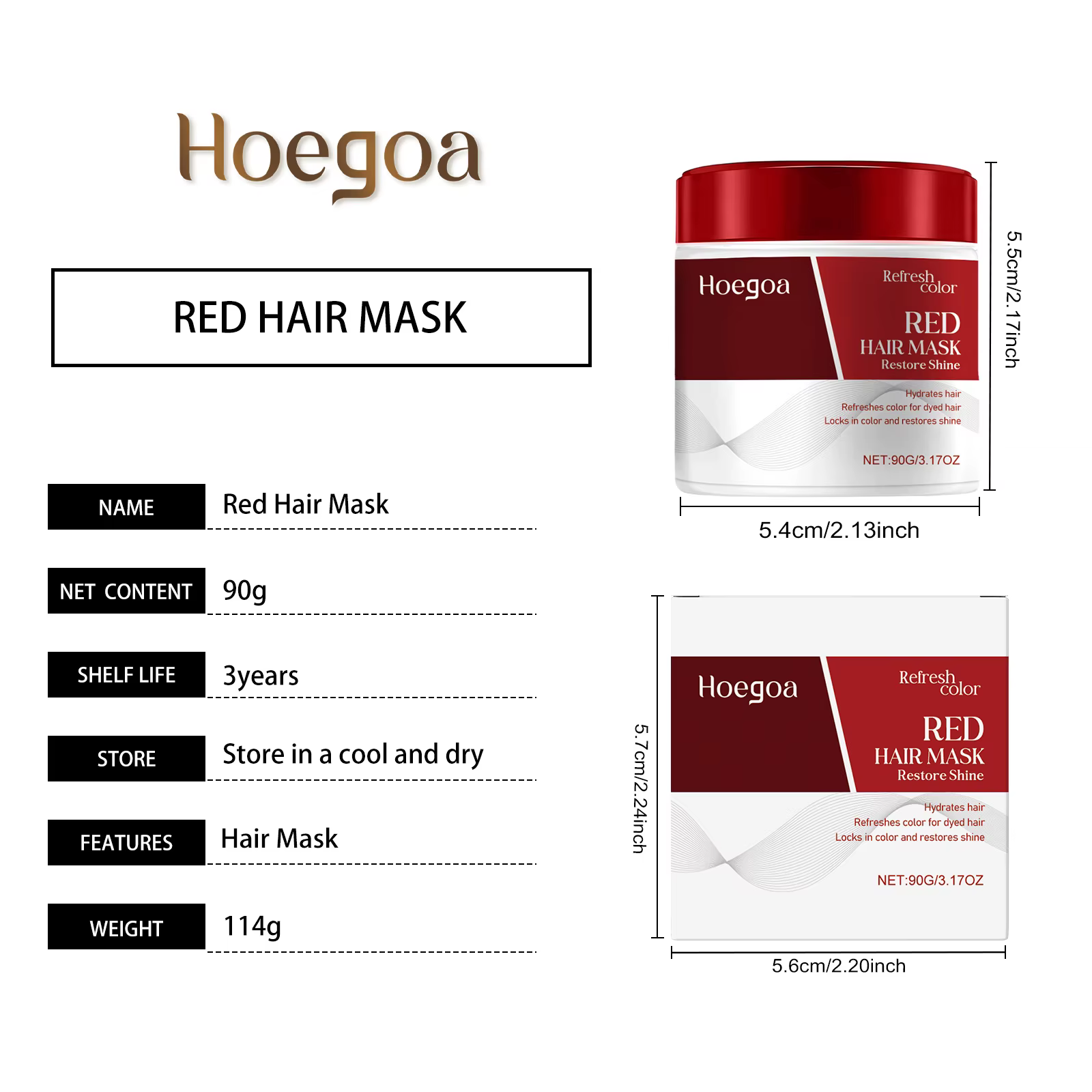 Masque capillaire colorant hydratant et réparateur en profondeur