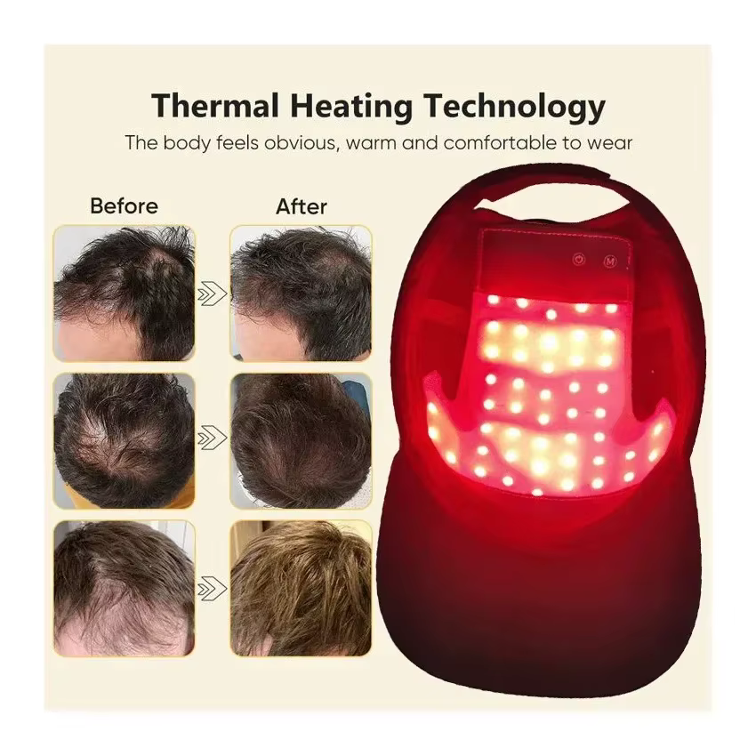 Bonnet de thérapie à la lumière rouge LED