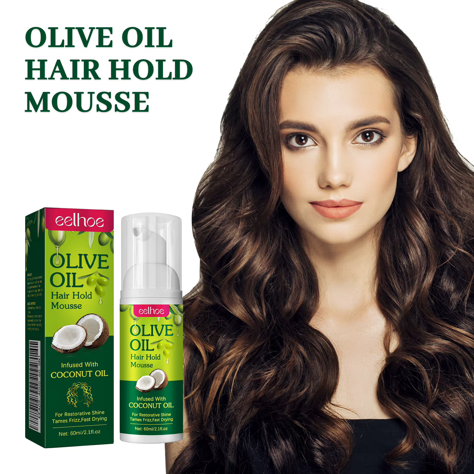 Mousse coiffante à l'huile d'olive