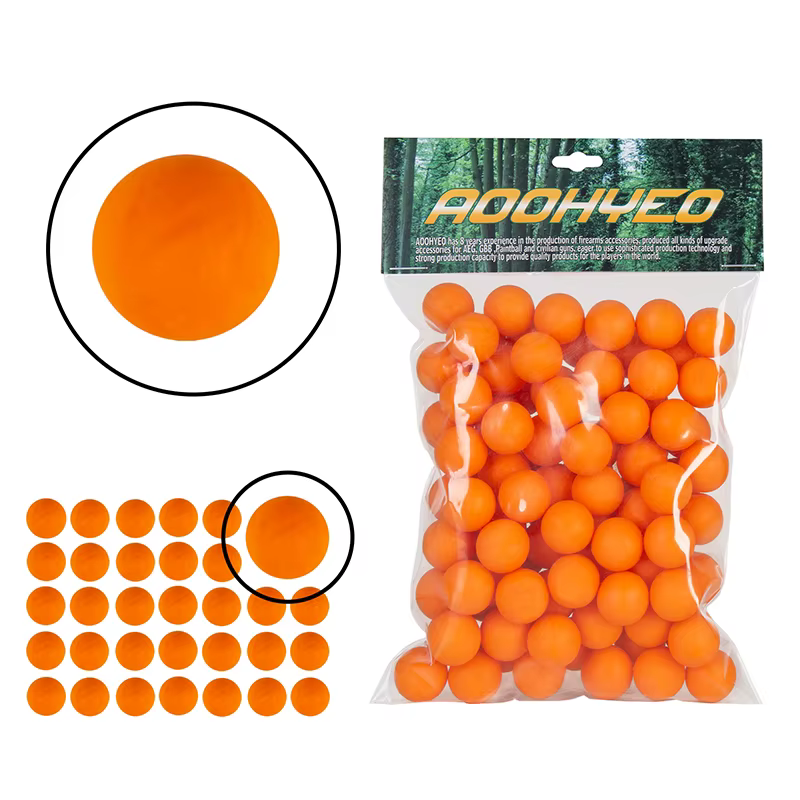 100 X. 68 Cal Paintball pour l'autodéfense et la pratique, munitions de calibre. 68 réutilisables, IkQurtile en caoutchouc solide adapté pour T4E HDR