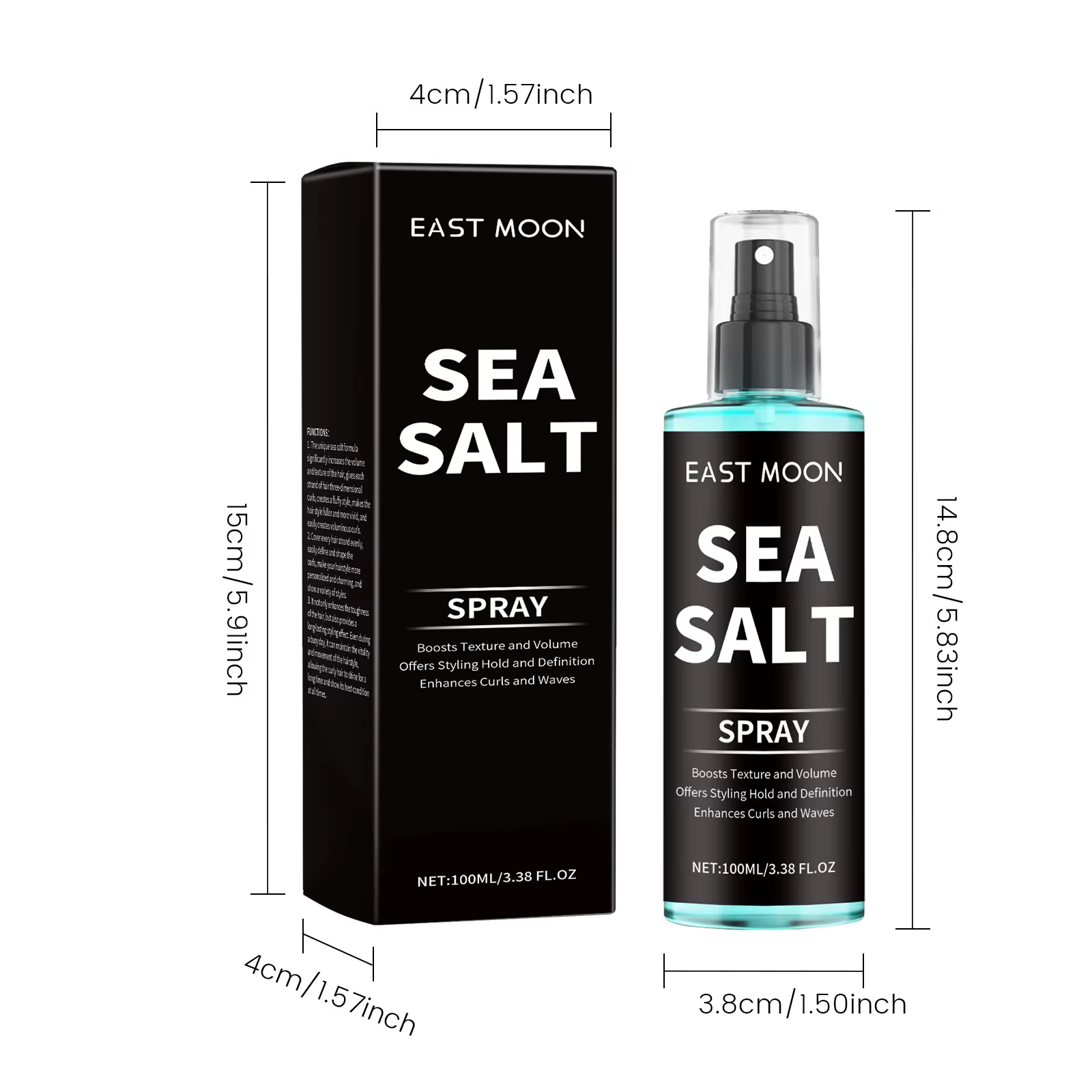 Spray coiffant au sel de mer