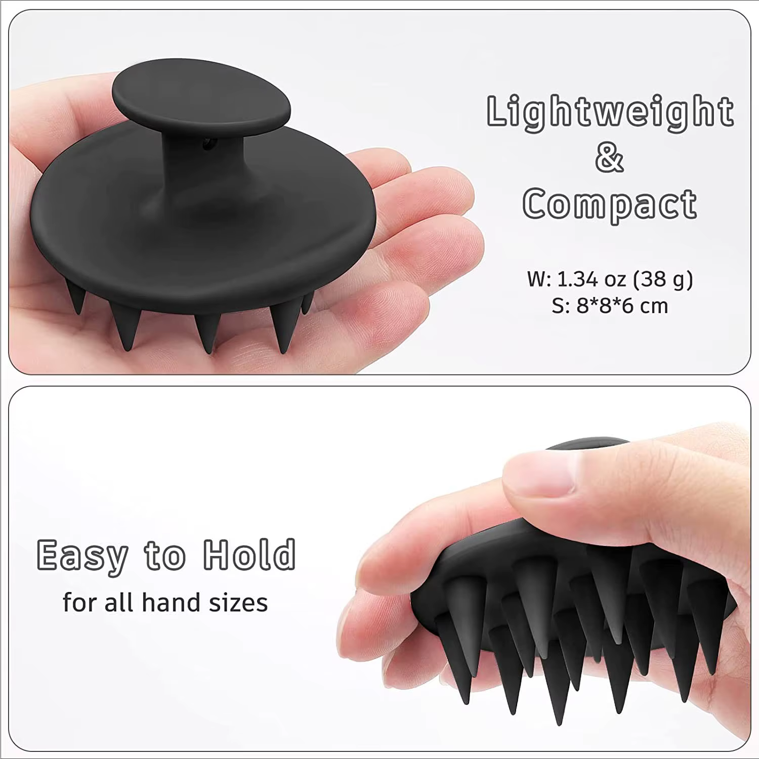 Brosse à shampoing en Silicone