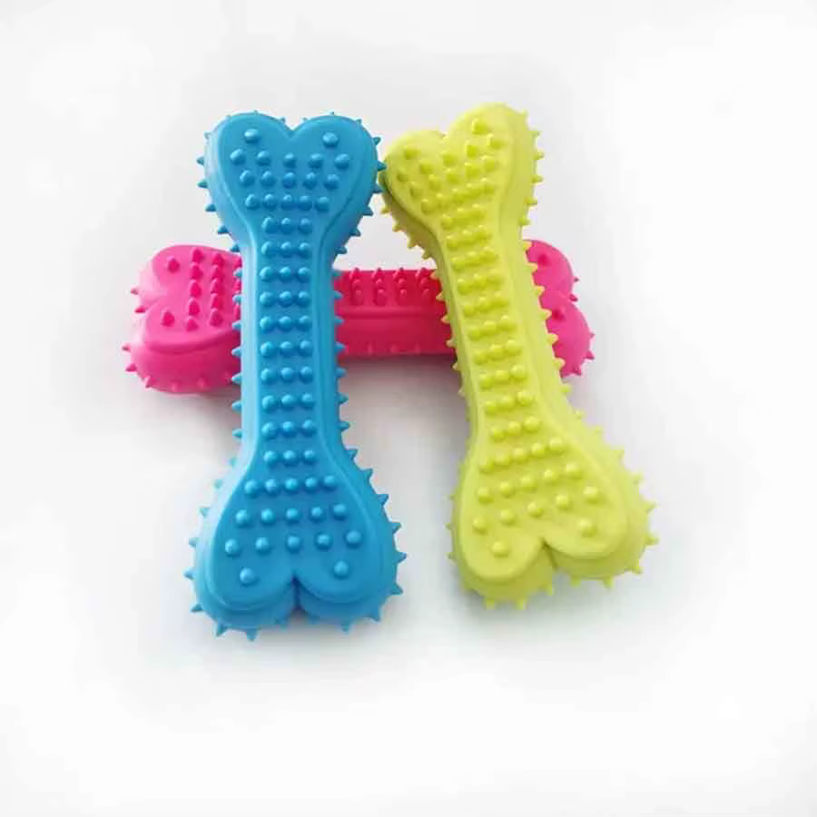 Jouets à mâcher en forme d'os pour chien, jouets à mâcher pour le nettoyage des dents, bâton de brosse à dents en caoutchouc pour chien, jouets à mâcher pour l'entraînement, 1/3 pièces