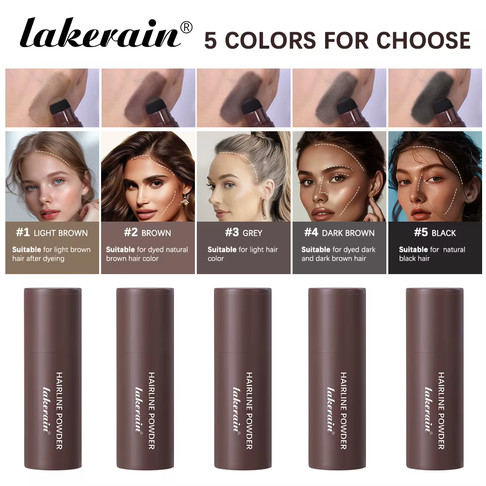 Lakerain – poudre fine pour cheveux et sourcils