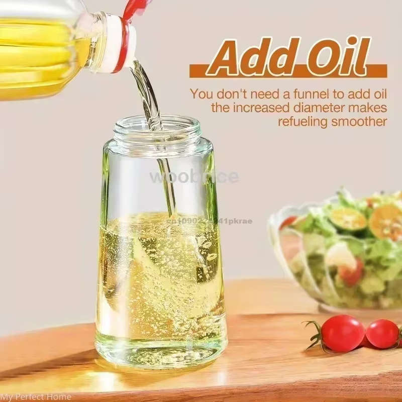 Distributeur d'huile de cuisine 2 en 1, Spray d'olive, grande bouteille d'huile résistante à la chaleur, Sauce soja, diverses bouteilles d'assaisonnement