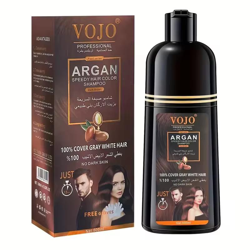 Shampoo colorant capillaire longue durée 500 ml 3 en 1