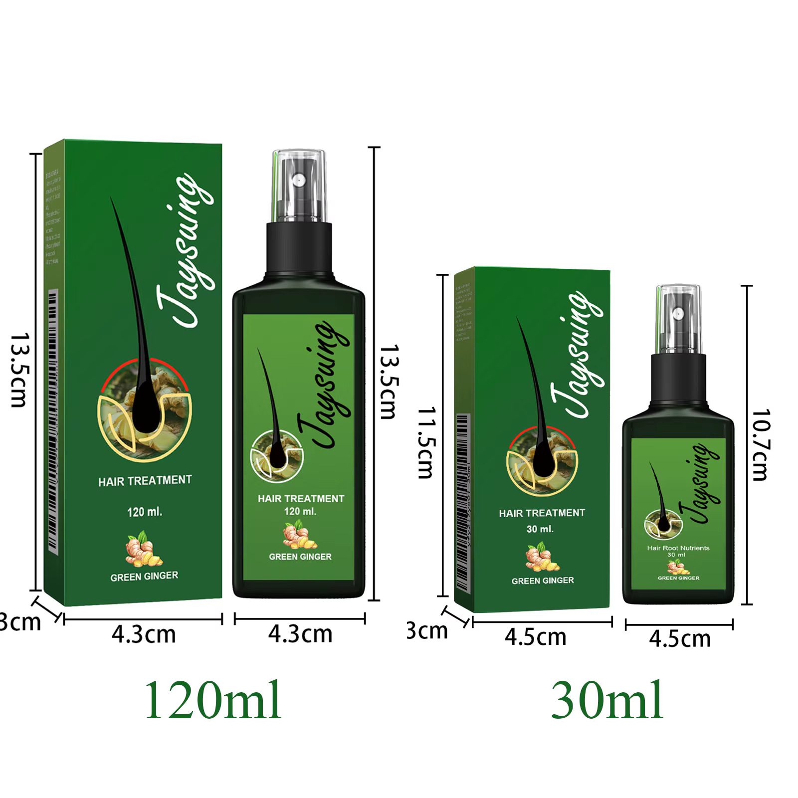 Sérum de croissance des cheveux au gingembre