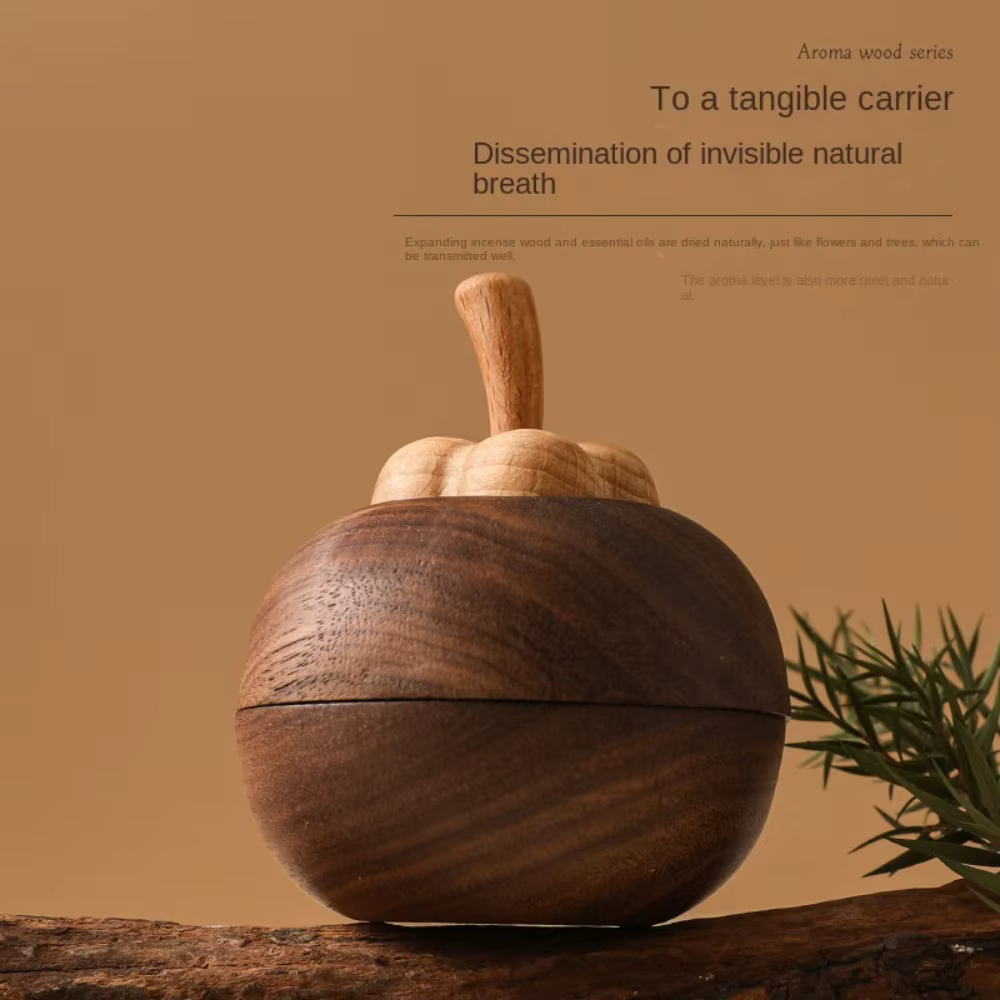 Nouveau diffuseur d'huile essentielle en bois Portable diffuseur Floral en bois longue durée lentement volatile rafraîchissant sommeil ornements en bois
