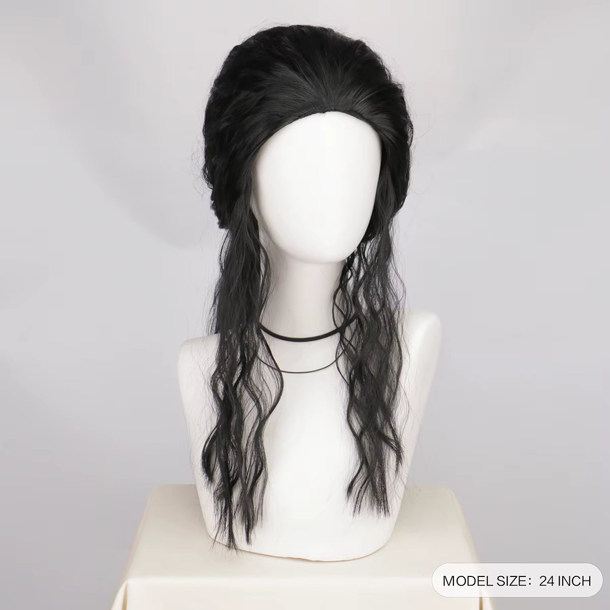 Perruque ou lunettes de cosplay Michael Jackson, perruque synthétique longue noire bouclée MJ, accessoires de perruques de cosplay d'Halloween