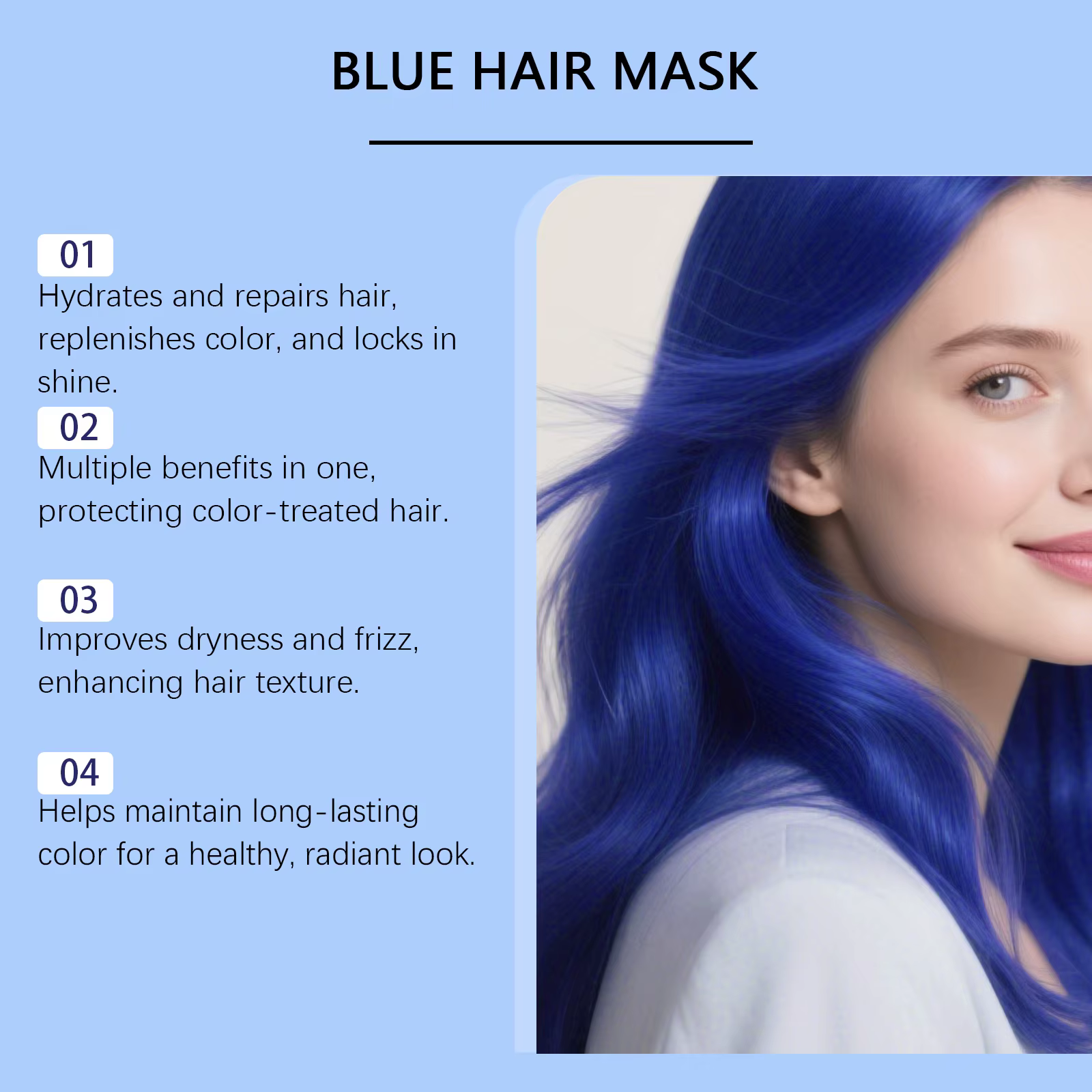 Après-shampooing stimulant la couleur rouge/bleu/marron