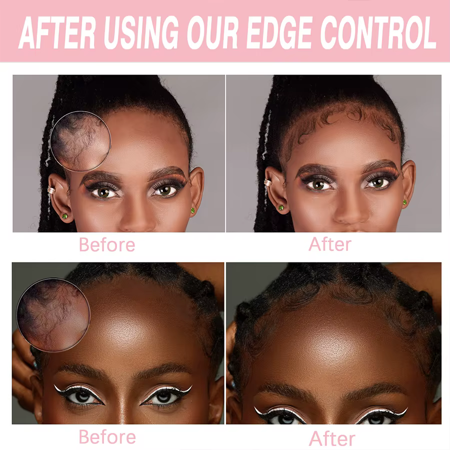 GOIPLE 30G contrôle des bords pour boucles 4C crème coiffante pour cheveux domine cassé et fixe Bang pommade Mini petit