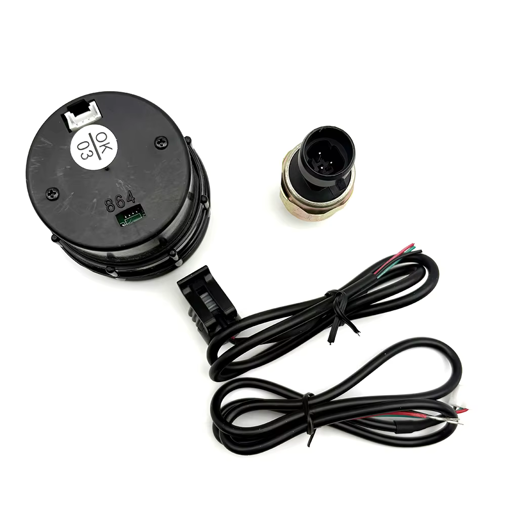 Manomètre d'huile intégré à affichage numérique LCD, pointeur de 2 pouces 12V 52MM avec sept Options de couleur pour la Modification du véhicule
