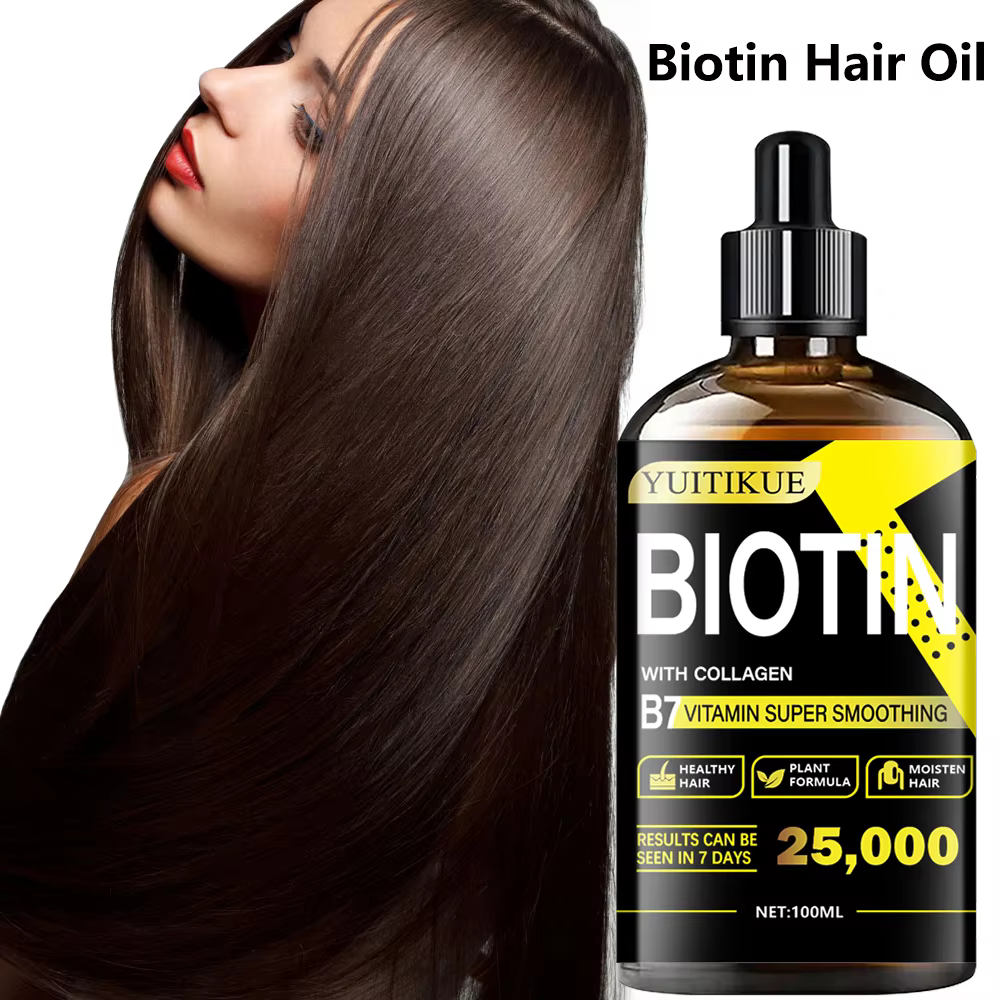 Huile de soin au collagène biotine 100 ml - Riche en vitamine B7