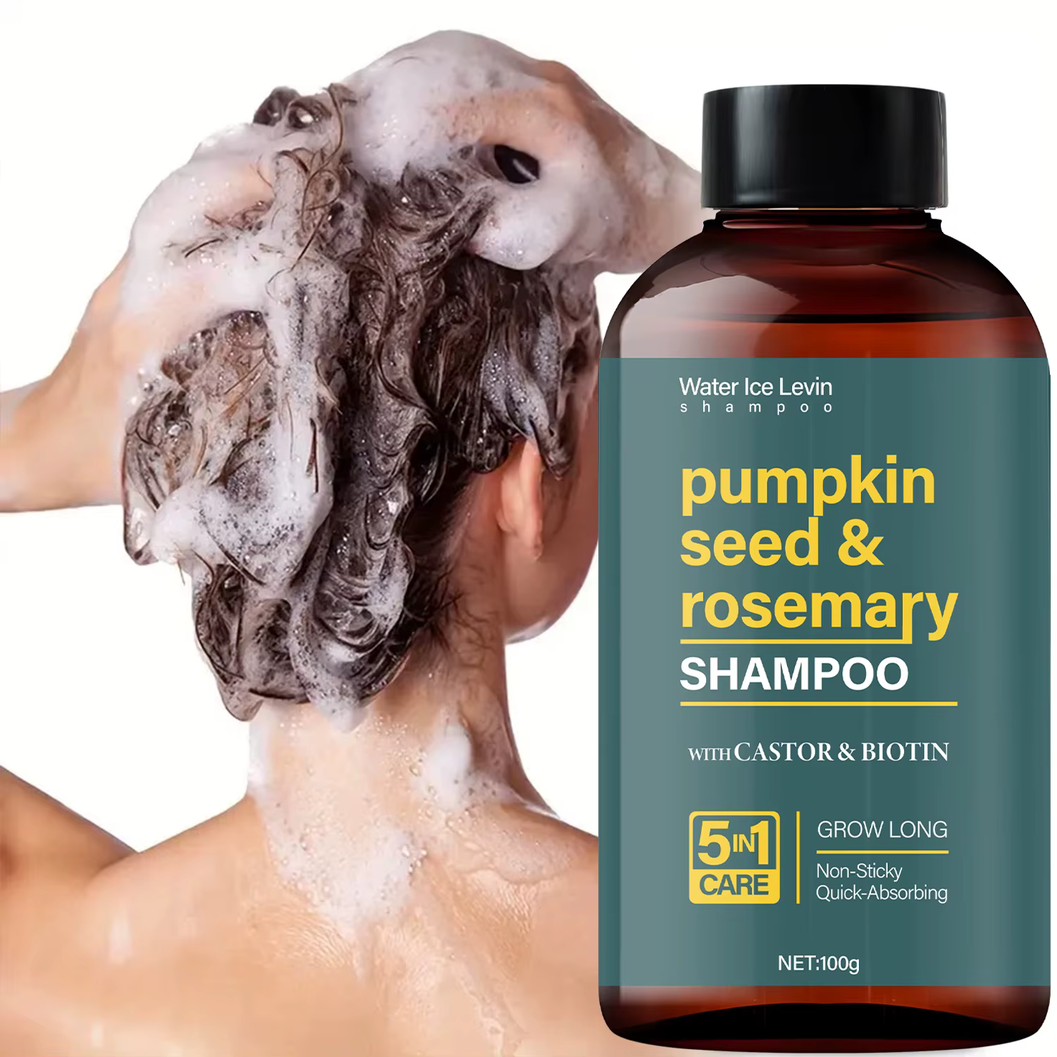 Shampoing à l‘Huile de Graines de Citrouille et Romarin 100g