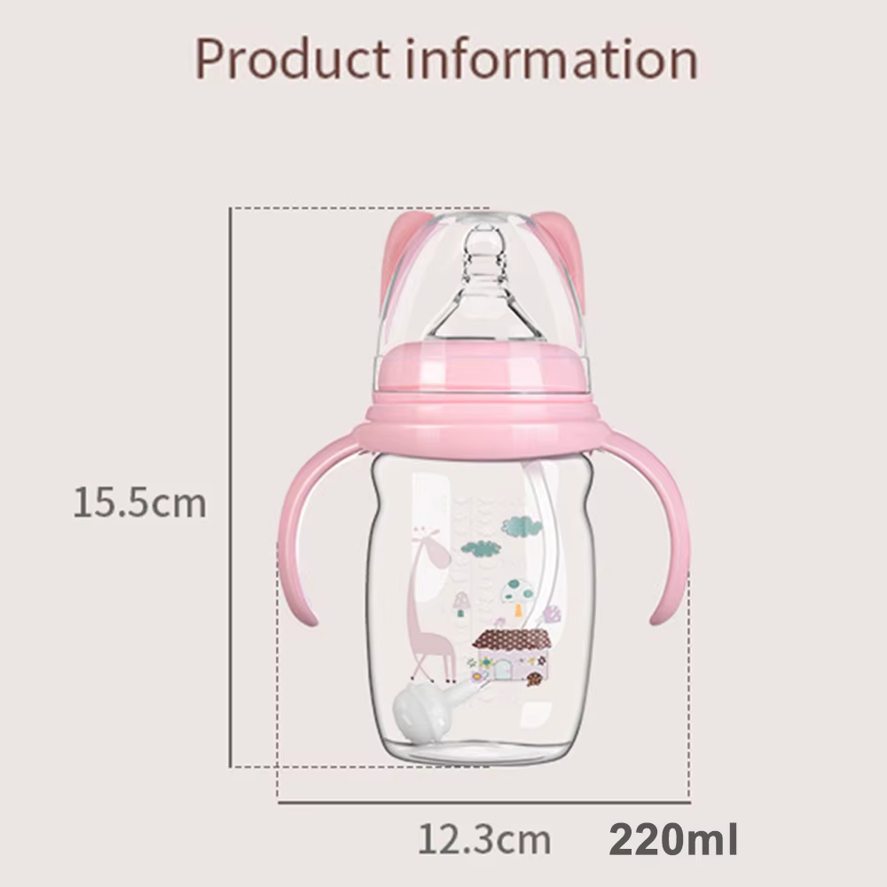 Biberons pour bébé, biberon de lait Anti-chute avec paille, biberon Anti-chaud avec poignée, alimentation du lait pour bébé