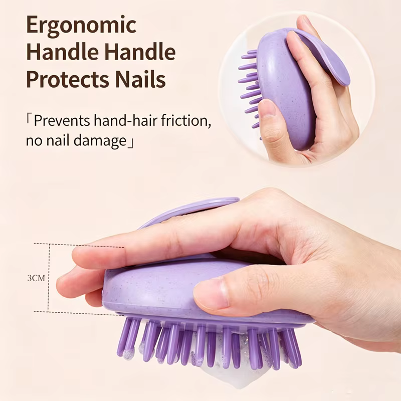 Brosse de massage du cuir chevelu en silicone souple