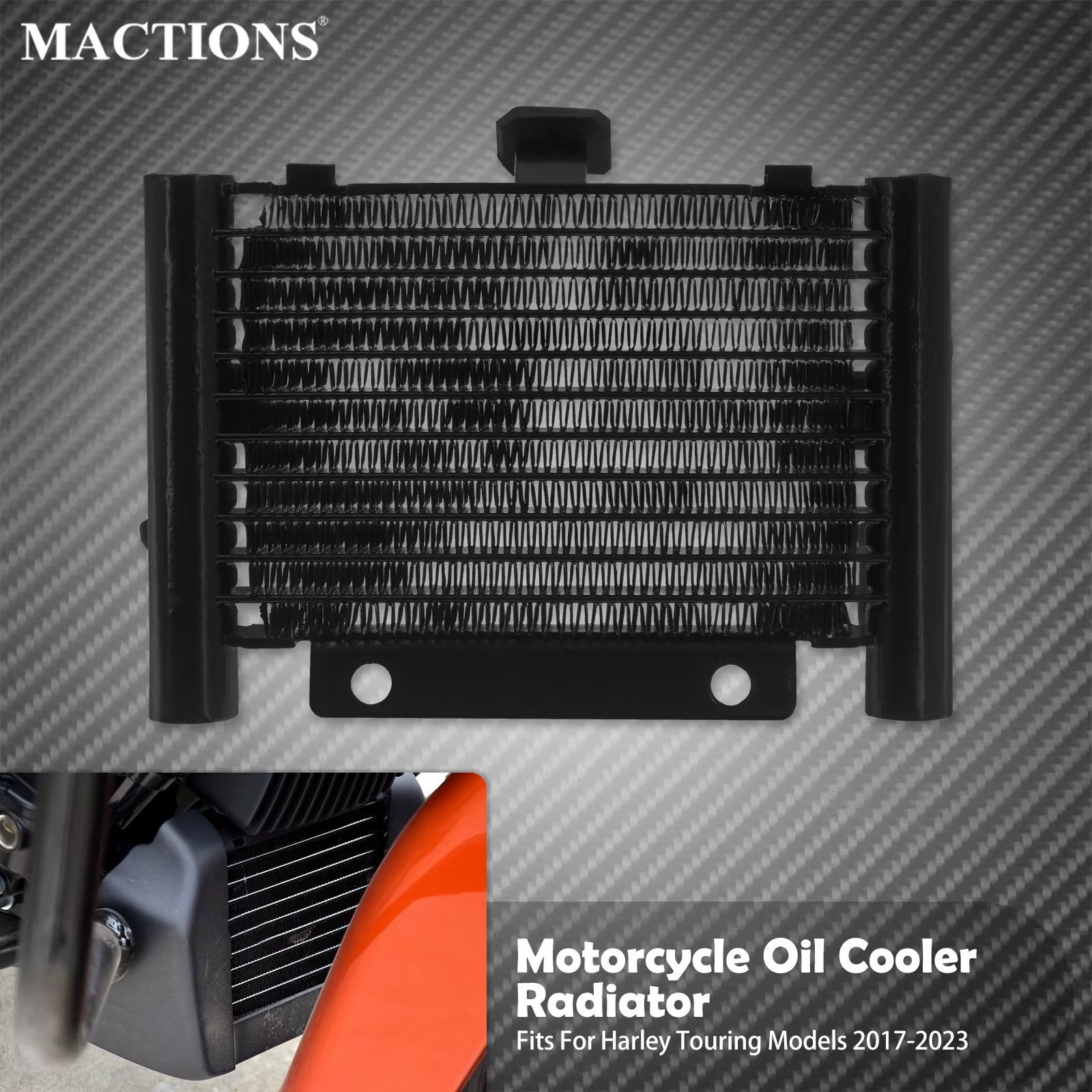 Réservoir d'eau de radiateur de refroidisseur d'huile noir de moto pour Harley Touring Road Street Electra Tri Glide Road King FLTRX FLHR 2017-2025