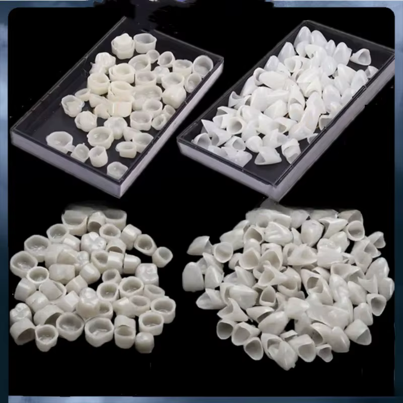 Couronne temporaire pour dents avant, fausses dents, 60/90 pièces/boîte pour soins bucco-dentaires, placages en porcelaine et patchs dentaires, nouvelle collection