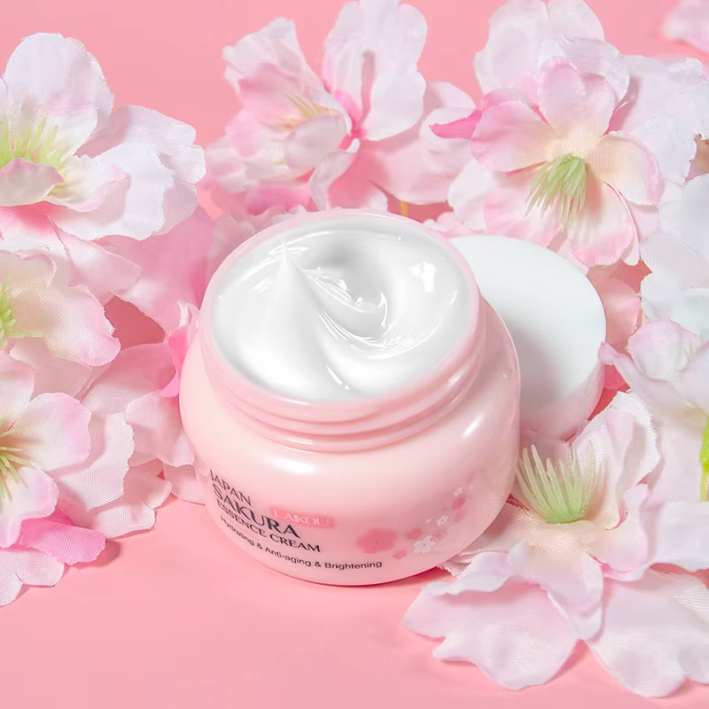 2 pièces LAIKOU japon Sakura Essence crème pour le visage fleur de cerisier lissant