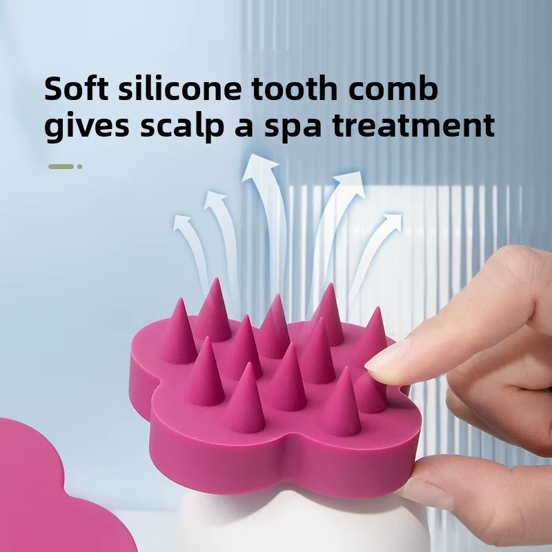 Peigne à shampoing en Silicone pour Massage du cuir chevelu