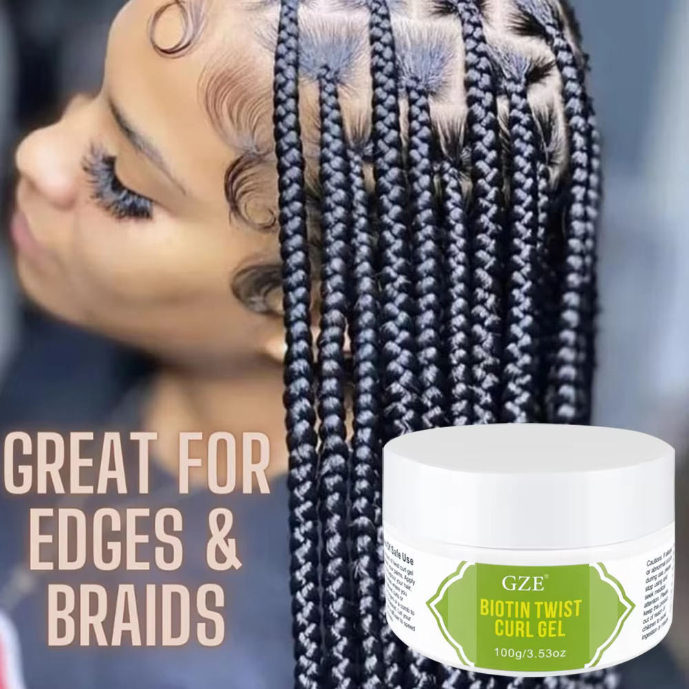 GZE Biotin Twist Curl Gel Cresissance des cheveux - Gel coiffant hydratant avec biotine