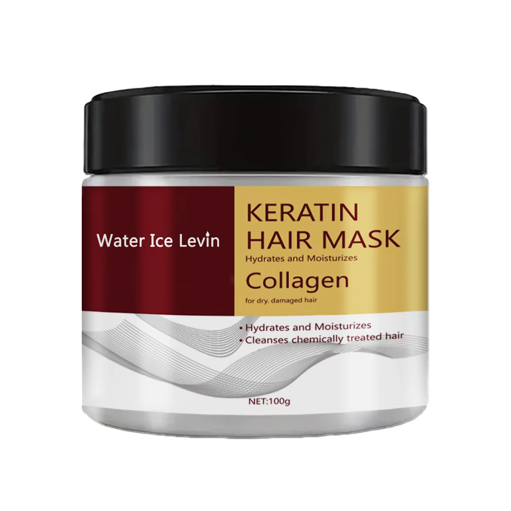 Masque capillaire à la kératine Water Ice Levin : hydratation et réparation en profondeur pour cheveux secs et endommagés en 10 minutes