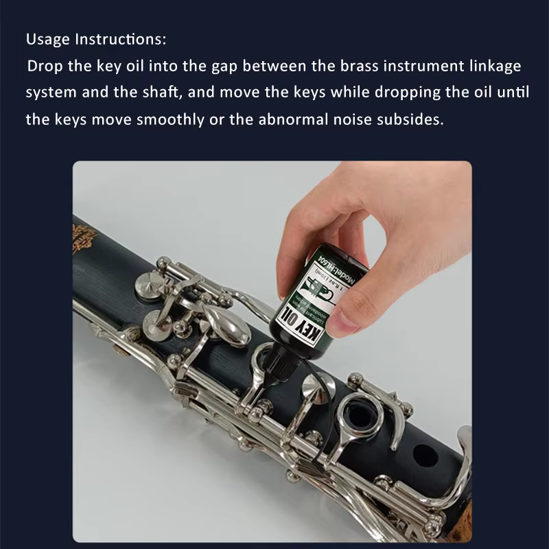 Huile pour clé d'instrument de musique en laiton, pour clés, pistons et vannes, huile pour tous les instruments en laiton, clarinettes, flûtes, Saxophones, bassons