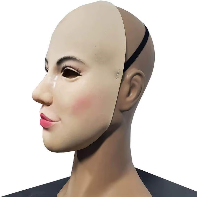 Masque facial pour femme en latex, masque réaliste pour femme, masque de cosplay féminin pour le visage, masque de ball masquerade