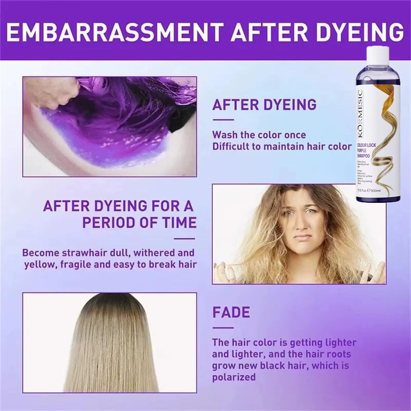 Shampoing violet fixateur de couleur