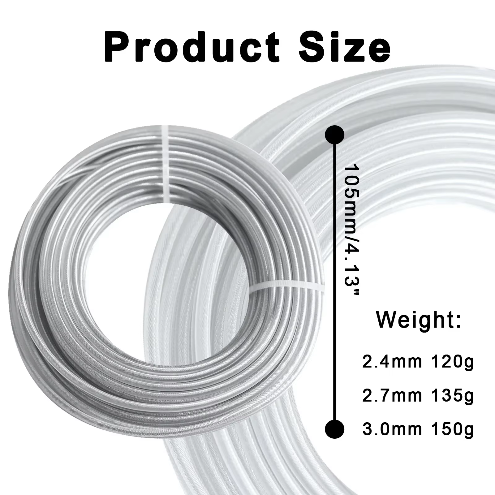 5m/10m/15m * 2.4mm/2.7mm/3mm/4mm ligne de coupe gazon fil de Nylon débroussailleuse corde acier coupe gazon ligne tondeuse à gazon remplacement