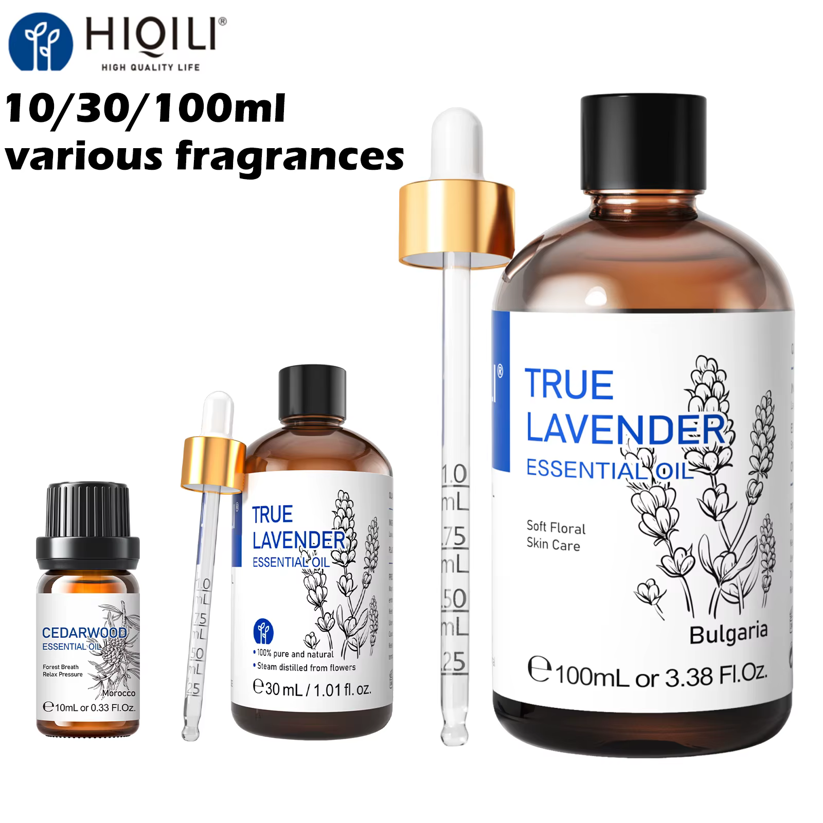 HIQILI Huile essentielle pure 10/30/100 ml