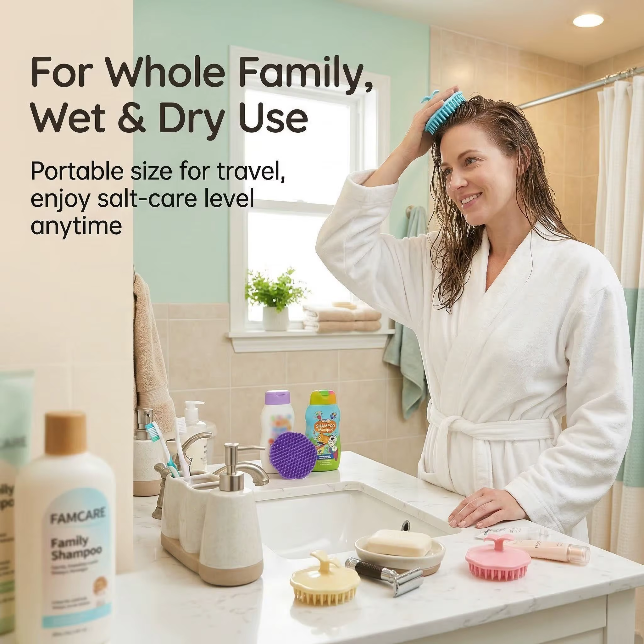 Brosse à shampooing pour le lavage des cheveux