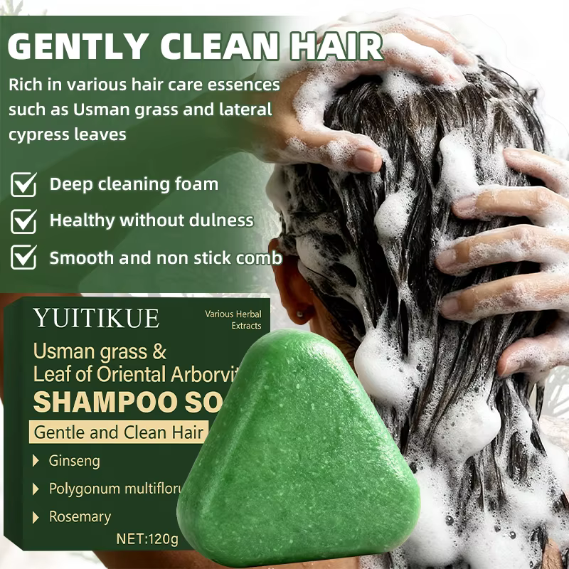 Usman Herbal Shampoo Bar - Nettoyage doux pour le cuir chevelu à contrôle de l'huile