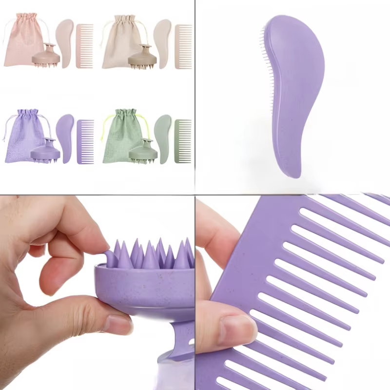 Masseur capillaire : brosse à shampoing en silicone pour la croissance