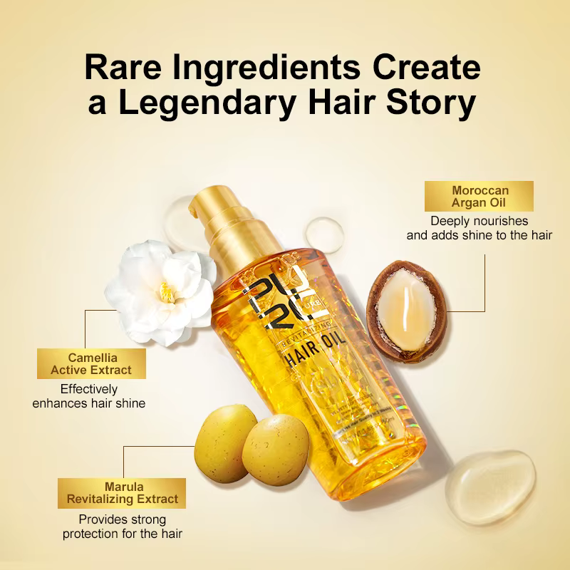 PURC – huile d'argan marocaine nourrissante pour cheveux