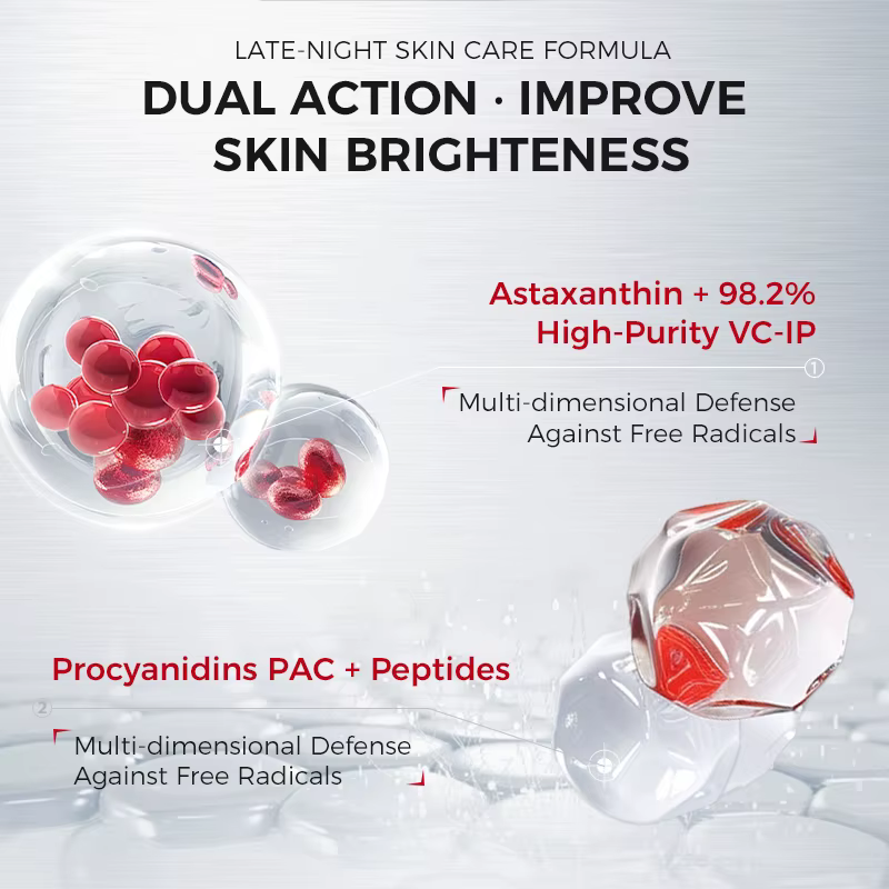 Masque de réparation de nuit NING 120G – Astaxanthine et antioxydants biologiques pour le renouvellement de la peau