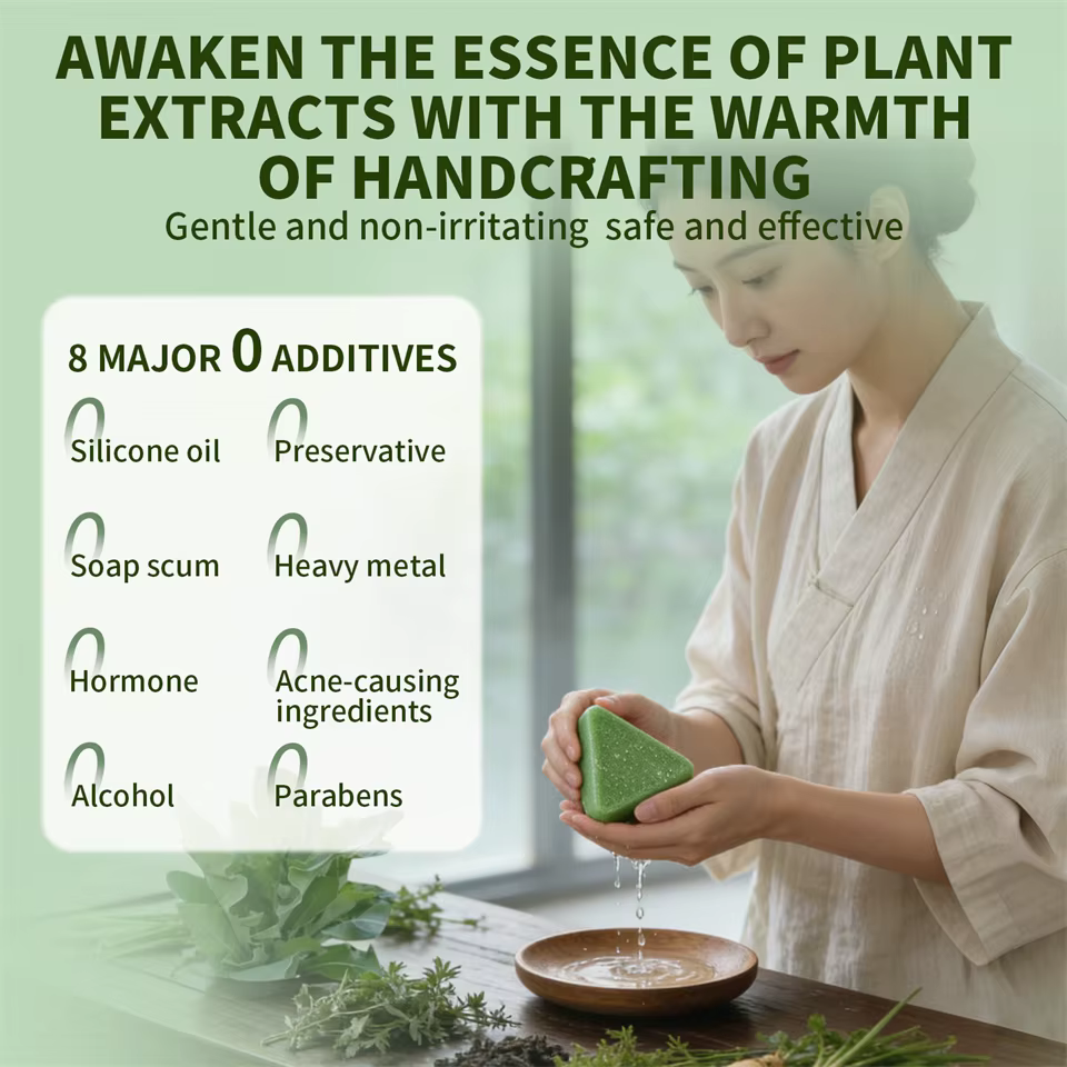 Savon Shampooing Naturel aux Herbes Usman Grass Fait Main – Soin Capillaire Nourrissant