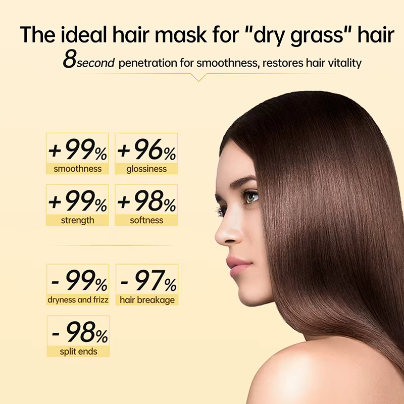PURC 8 secondes réparer les cheveux endommagés masque lissage adoucir revitalisant profond traitement