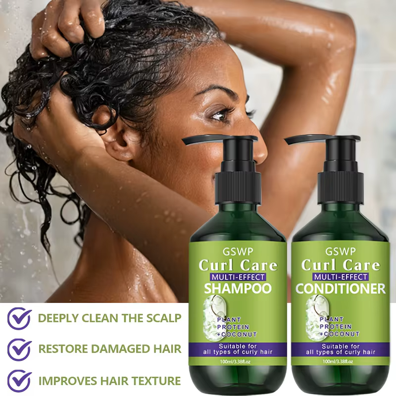 Ensemble shampoing et après-shampoing pour cheveux bouclés GSWP