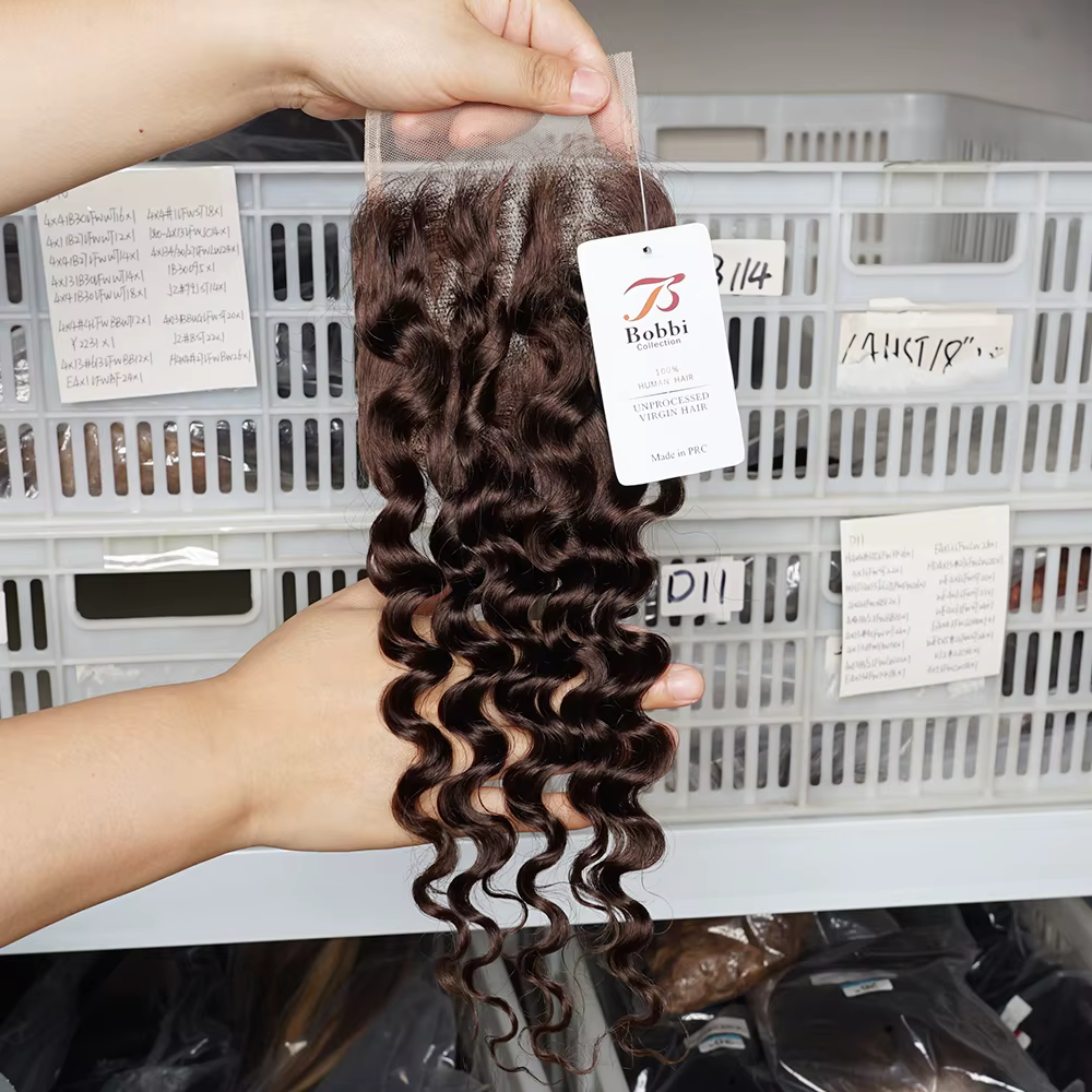 Perruque 100% Cheveux Humains Bruns