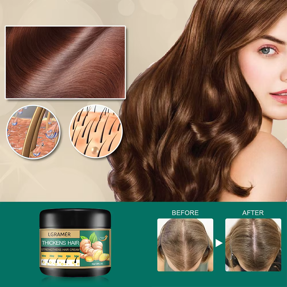 Crème de croissance des cheveux gingembre Alopecia repousse réparation prévenir la perte